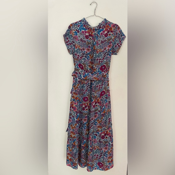 rungolee silk Floral Blue Maxi Dress - Picture 6 of 12